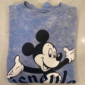 Vintage Acid Washed Disneyland Mickey Crewneck Sweatshirt | OSFM